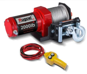 2000 lb. Cabrestante eléctrico ATV/UTV, con rodillo Fairlead, placa de montaje - Imagen 1 de 6