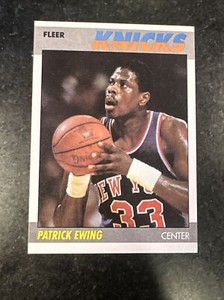 1987-88 Fleer Basketball Patrick Ewing #37 New York Knicks HOF (2nd Year)