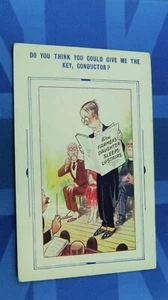 Bamforth Comic Postcard 1920's Theatre Stage Orchestra Conductor Singer Vicar  - Picture 1 of 2
