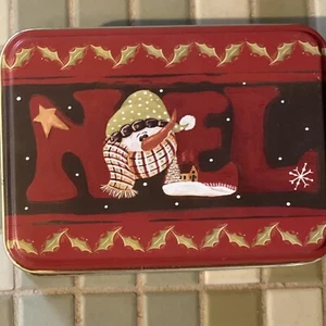 "Snowman decorativo vintage de Navidad de lata 3,5x5" - Imagen 1 de 4