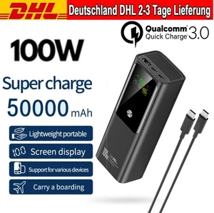 50000mAh Powerbank Zewnętrzna bateria Ładowarka Dodatkowa bateria 100W USB do telefonu komórkowego - Zdjęcie 1 z 22