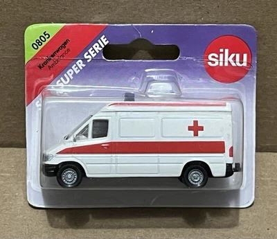 Siku Super Serie 0805 Mercedes-Benz Ambulance w/Sign Die-cast Sealed New - Image 1 of 4