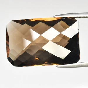 💎 27,05ct 24,8x16mm VS Achteck natürlicher Rauchquarz - Top, Brasilien Edelstein - Bild 1 von 4