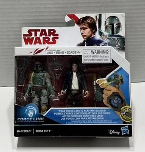 Star Wars Force Link Han Solo & Boba Fett Figure Lot Hasbro 2016 NEW 3.75" RARE - Picture 1 of 6