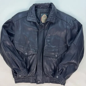 Members Only Soft Leather Jacket Men's Size M Black Motorcycle Vtg - Picture 1 of 21