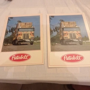 2 cartoline vintage Peterbilt camion inutilizzate anni 80 6 3/4 x 4 3/4 pollici Stessa foto - Foto 1 di 3
