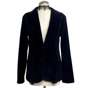 Vintage 90's Union Made USA Velvet Lydia Deetz Gothic Oversized Blazer  - Picture 1 of 13