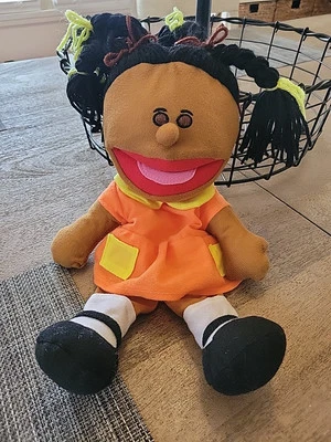 Oriental Trading Co Hand Puppet - Happy Kids ~ African American Girl Puppet - Image 1 of 4