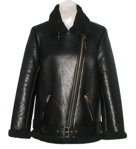 Chaqueta de MOTOCICLETA Rebecca Minkoff Mujer CUERO Forrada Piel Sintética L Precio de venta sugerido por el fabricante $698 Nueva con Etiquetas - Imagen 1 de 5