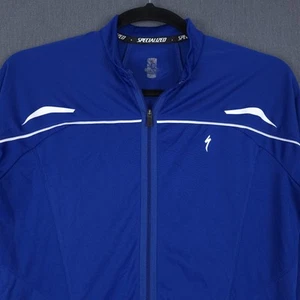 Specialized Cycling Jacket Mens XL Blue Long Sleeve Full Zip Jersey Windbreaker - Picture 1 of 12