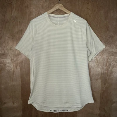 LULULEMON DRYSENSE SHORT SLEEVE LOGO TEE SHIRT IVORY SIZE XL - Image 1 of 4