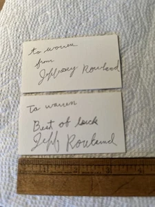 2 Jeff Jeffrey Rowland Schauspieler Autogramm signed Karten As The World Turns - Bild 1 von 6