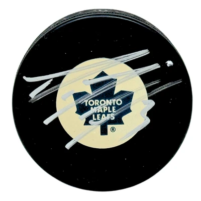 Dion Phaneuf Toronto Maple Leafs Signed NHL Autograph Puck Silver Auto - Image 1 of 4