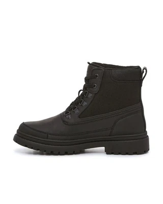 Hush Puppies Men Denzel Lace Black Leather Boot - Image 1 of 4