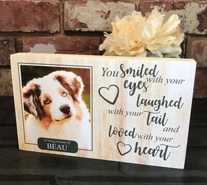 Marco conmemorativo del perro, Regalo conmemorativo de mascotas, Placa de pérdida de mascotas, Pérdida de perro, Puente del arco iris - Imagen 1 de 19