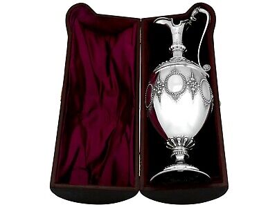 Sterling Silver Wine / Water Jug Antique Victorian (1869) • 6,585.75$