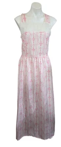 Vintage Lanz of Salzburg Nachthemd rosa Tank ärmellos weiß leicht Sommer L - Bild 1 von 7