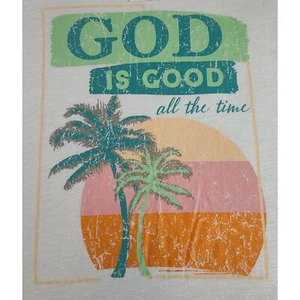 Cato Women's Plus Size 18/20 W Top God is Good All The time T shirt Twisted Neck - Picture 1 of 9