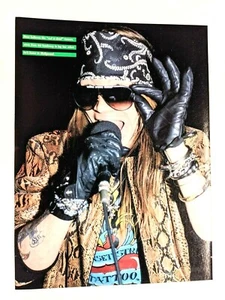 GUNS N ROSES / AXL ROSE LIVE / MAGAZINE FULL PAGE PINUP POSTER CLIPPING (15) - Picture 1 of 2
