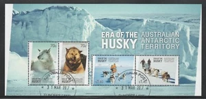 AUSTRALIAN ANTARCTIC - 2014 ERA of the HUSKIE  DOG MINISHEET V F Used - Picture 1 of 1