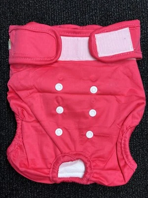 Wegreeco Dog Diaper Hot Pink Washable snap back LARGE - Image 1 of 4