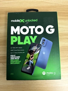 Factory Unlocked Motorola Moto G Play 2024 XT2413 Blue 4/64GB Memory - Afbeelding 1 van 3