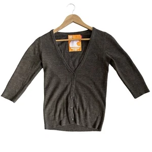 SoulCal Brown Cardigan Button Closure Size 8 - Picture 1 of 5