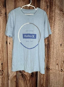 Hurley Boy's Youth Short Sleeve T-Shirt Light Blue Size Medium 10-12 Years - Picture 1 of 3