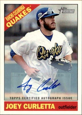 2015 Topps Heritage Minors Real One Autographs Joey Curletta ROA-187 NICE - Image 1 of 2