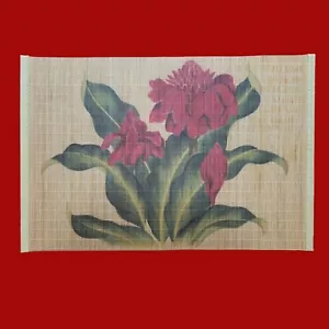 Bamboo Placemat Torch Ginger Be Island Heritage 2007 Set of 3 - Picture 1 of 8