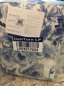 1) Pottery Barn garden floral curtain 2-in-1 pole top 50x108-NWT - Picture 1 of 1