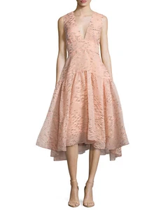 NWT Lela Rose Minnow Jacquard V-Neck Shell Dress Size 12 - Picture 1 of 7