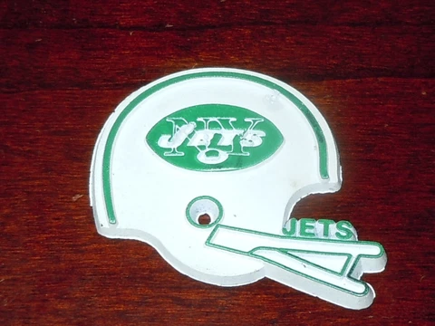 NFL Vintage NEW YORK JETS Old RUBBER Football FRIDGE MAGNET Standings Board Cover