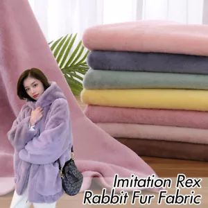 50*50cm Thick Warm Faux Rabbit Fur Fabric for DIY Sewing Plush Toys Clothes - Picture 1 of 38