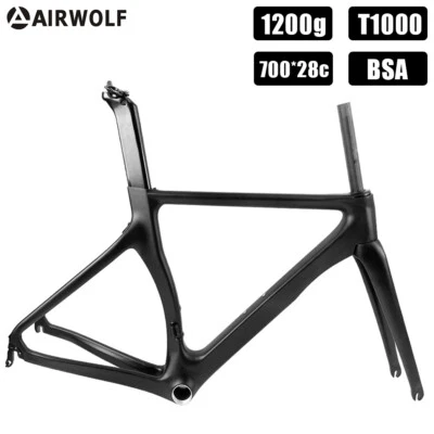 AIRWOLF T1000 Carbon Fahrrad Rahmen Fahrräder 700*28c Aero Straßenrennrad - Bild 1 von 4
