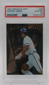 1997 Pinnacle Certified Chipper Jones #59 PSA 10 GEM MINT Braves HOF - Picture 1 of 2
