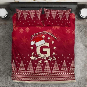 Georgia Christmas Bedding Set Santa Riding Reindeer Xmas Pattern LT01 - Picture 1 of 10