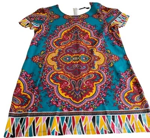 Sportsgirl - Retro Paisley Pattern Stretchy Dress - Size (L) = Size (14) - Picture 1 of 8