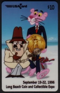 10 $. Pink Panther With The Inspector (Long Beach Coin Expo 9/96) Telefonkarte - Bild 1 von 1