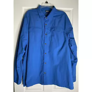 Men's Eastern Mountain Size XXL Blue Long Sleeve Shirt - Picture 1 of 7