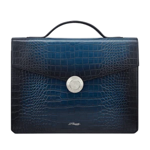 S.T. Dupont - Bag - Atelier Blue Leather Briefcase - Picture 1 of 5