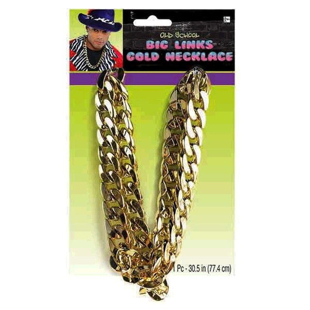 36 Thick Gold Chain Necklace Run DMC Hip Hop Rapper Pimp Rope Old School  Bling