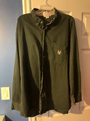 Yankees Verde Vintage Manga Larga Mercancía Genuina O’Connel Designs Botón L Foto 1 de 2