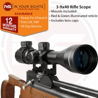 3-9X40 Rifle scope / Shockproof illuminated reticle air rifle sight +free mounts