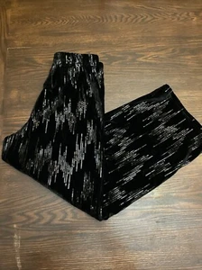 ZARA Velvet Sequins Black Girls Youth Pants 13-14 - Picture 1 of 5