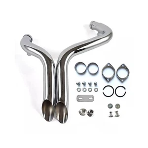 Davidson Pipes 2" for Harley Touring Sportster Softail Dyna - Chrome - Picture 1 of 6