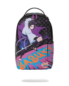MOCHILA SPRAYGROUND NARUTO SASUKE Splash Bolso de Cuero Vegano Paquete Escuela Boruto - Imagen 1 de 7