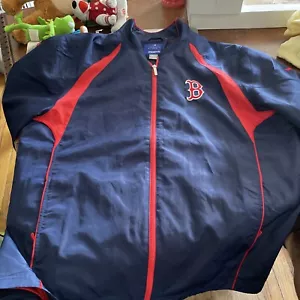 Boston Red Sox Jacket Windbreaker Men's XL Reebok Trainer Full Zip Lightweight - Picture 1 of 6