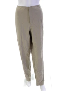 Ellen Tracy Womens High Rise Straight Leg Pants Khaki Beige Wool Size 14 - Picture 1 of 6