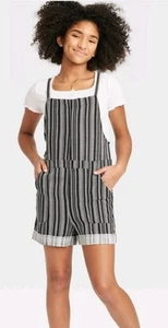 Art Class Girls XL (14/16) Woven Shortalls Romper Racerback - Picture 1 of 3